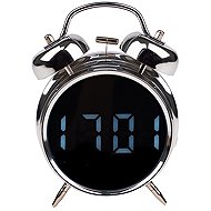 IZOXIS 26337 Digital LED clock in retro alarm clock style, silver - Alarm Clock