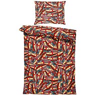 Impar Linen 150 × 200 cm + 60 × 50 cm, 810 red pattern - Bed Linen