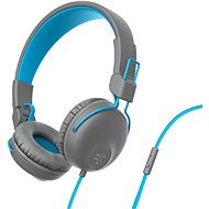 JLAB Studio Wired On Ear Headphones, Grey/Blue - Headphones