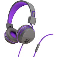 JLAB JBuddies Studio Over-Ear Folding Kids Headphones, Grey/Purple - Headphones