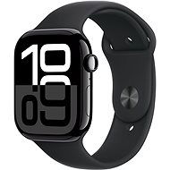 Apple Watch Series 10 42 mm Cellular Klavírne čierny hliník s čiernym športovým remienkom – S/M - Smart hodinky