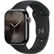 Apple Watch Series 10 46mm Cellular Slate Titanium Case with Black Sport Band - M/L - Smart Watch