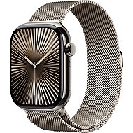 Apple Watch Series 10 46mm Cellular Titan Natur mit Milanaise Natur - S/M - Smartwatch