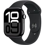Apple Watch Series 10 46mm Jet Black Aluminium Case with Black Sport Band - S/M - Smart Watch