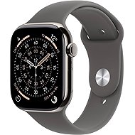 Apple Watch Series 11 Cellular 42mm Natural Titanium with Rock Grey Sport Strap - M/L - Smart Watch