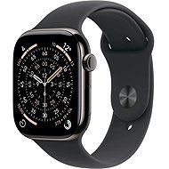 Apple Watch Series 11 Cellular 42mm Slate Grey Titanium with Black Sport Strap - S/M - Smart Watch