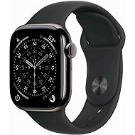 Apple Watch Series 11 Cellular 42mm Slate Grey Titanium with Black Sport Strap - M/L - Smart Watch