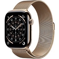 Apple Watch Series 11 Cellular 42mm Gold Titanium with Gold Milanese Stroke - Smart Watch