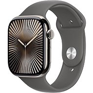 Apple Watch Series 11 Cellular 42mm Natural Titanium with Rock Grey Sport Strap - S/M - Smart Watch