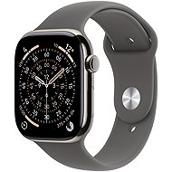 Apple Watch Series 11 Cellular 46mm Natural Titanium with Rock Grey Sport Strap - M/L - Smart Watch