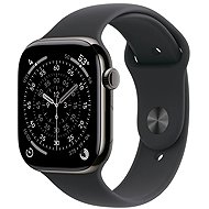 Apple Watch Series 11 Cellular 46mm Slate Grey Titanium with Black Sport Strap - S/M - Smart Watch