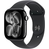 Apple Watch Series 11 Cellular 46mm Piano Black Aluminum with Black Sport Strap - M/L - Smart Watch