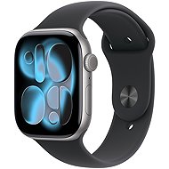 Apple Watch Series 11 Cellular 46mm Space Grey Aluminum with Black Sport Strap - S/M - Smart Watch