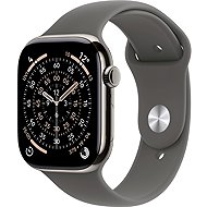 Apple Watch Series 11 Cellular 46mm Natural Titanium with Rock Grey Sport Strap - S/M - Smart Watch