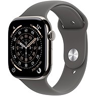 Apple Watch Series 11 Cellular 46mm Natural Titanium Case with Stone Grey Sport Band - S/M - Smart Watch