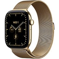 Apple Watch Series 12 Cellular 46mm Bright Gold Titanium with Bright Gold Milanese Loop - S/M - Smart Watch