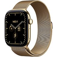 Apple Watch Series 12 Cellular 46mm Radiant Gold Titanium Case with Radiant Gold Milanese Loop - M/L - Smart Watch
