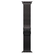Apple Watch 49mm Milanese Black Titanium Tension - Large - Watch Strap