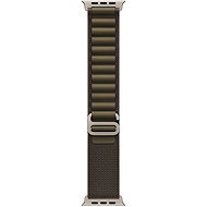 Apple Watch 49mm tmavě olivový Alpský tah - Small - provedení z přírodního titanu - Watch Strap