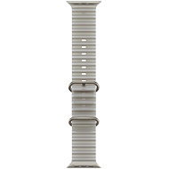Apple Watch 49mm průsvitně šedý Oceánský řemínek - provedení z přírodního titanu - Watch Strap
