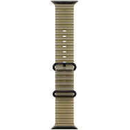 Apple Watch 49mm průsvitně chaluhový Oceánský řemínek - provedení z černého titanu - Watch Strap
