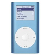 iPod Mini modrý (blue), 6 GB, MP3/ AAC/ AIFF přehrávač, úkolovník, hry, sluchátka, USB 2.0, FireWire - MP3 Player