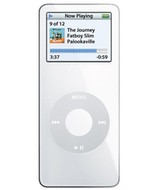 iPod Nano bílý (white), 1GB, MP3/ AAC/ AIFF přehrávač, úkolovník, hry, sluchátka, USB 2.0, FireWire - MP3 Player