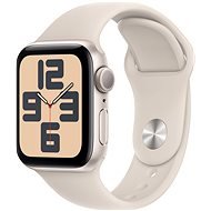 Apple Watch SE 40 mm Hviezdno biely hliník s hviezdno bielym športovým remienkom – S/M - Smart hodinky