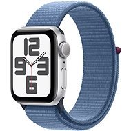 Apple Watch SE 40mm Aluminiumgehäuse Silber mit Sport Loop Winterblau - Smartwatch
