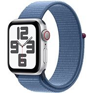 Apple Watch SE Cellular 40 mm Strieborný hliník s ľadovo modrým prevliekacím športovým remienkom - Smart hodinky