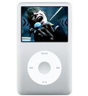 iPod Classic stříbrný (silver), 160GB, MP3/ AAC/ AIFF/ MOV/ M4V/ MP4 přehrávač, úkolovník, hry, 2.5" - MP4 Player
