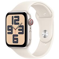 Apple Watch SE Cellular 44mm Starlight Aluminium Case with Starlight Sport Band - S/M - Smart Watch