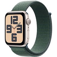 Apple Watch SE Cellular 44mm Starlight Aluminium Case with Lake Green Sport Loop - Smart Watch
