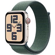 Apple Watch SE Cellular 44mm Starlight Aluminium Case with Lake Green Sport Loop - Smart Watch