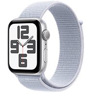 Apple Watch SE 44mm Silver Aluminium Case with Blue Cloud Sport Loop - Smart Watch