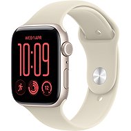 Apple Watch SE 3 Cellular 44mm Hvězdně bílý hliník with pískovým sportovním řemínkem - S/M - Smart Watch