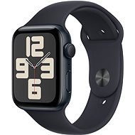 Apple Watch SE 44 mm Tmavo atramentový hliník s tmavo atramentovým športovým remienkom – M/L - Smart hodinky