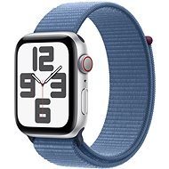 Apple Watch SE Cellular 44mm - ezüst alumínium tok, télkék sportpánt - Okosóra