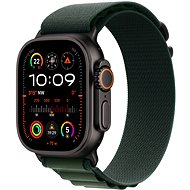 Apple Watch Ultra 2 49mm Black Titanium Case with Dark Green Alpine Loop - Small - Smart Watch