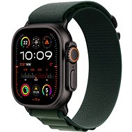 Apple Watch Ultra 2 49mm Black Titanium Case with Dark Green Alpine Loop - Large - Smart Watch
