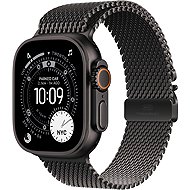 Apple Watch Ultra 3 49 mm Titan Schwarz mit Milanaise Armband Titan Schwarz - L - Smartwatch