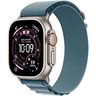 Apple Watch Ultra 3 49 mm Titan Natur mit Hellblau Alpine Loop - S - Smartwatch