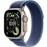 Apple Watch Ultra 3 49 mm Titan Natur mit Blau/Hellblau Trail Loop - M/L - Smartwatch