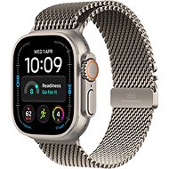 Apple Watch Ultra 4 49mm Natural Titanium with Natural Titanium Milanese Loop - S - Smart Watch