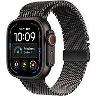 Apple Watch Ultra 4 49mm Black Titanium Case with Black Titanium Milanese Loop - M - Smart Watch
