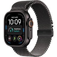 Apple Watch Ultra 4 49mm Black Titanium Case with Black Titanium Milanese Loop - L - Smart Watch