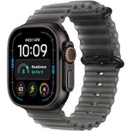 Apple Watch Ultra 4 49mm Black Titanium with Transparent Black Ocean Band - Smart Watch