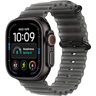 Apple Watch Ultra 4 49mm Black Titanium Case with Translucent Black Ocean Band - Smart Watch