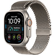Apple Watch Ultra 4 49mm Natural Titanium Case with Natural Titanium Milanese Loop - S - Smart Watch