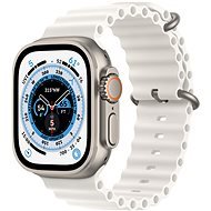 Apple Watch Ultra 49mm - titán tok, fehér óceán szíj - Okosóra